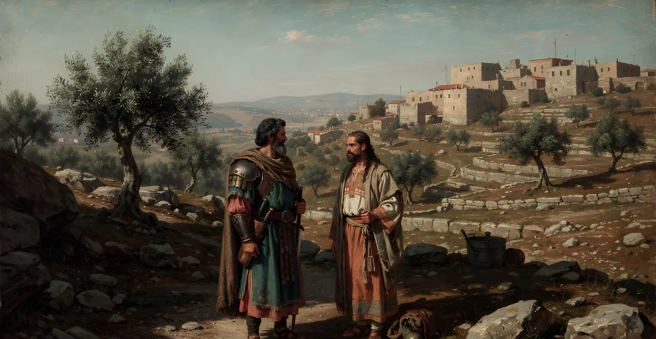 Joshua 9:16-19 — Joshua, oil painting · TruthPrints