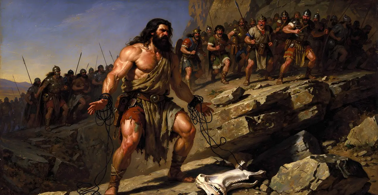 Judges 15:13-15 — Judges, oil painting · TruthPrints