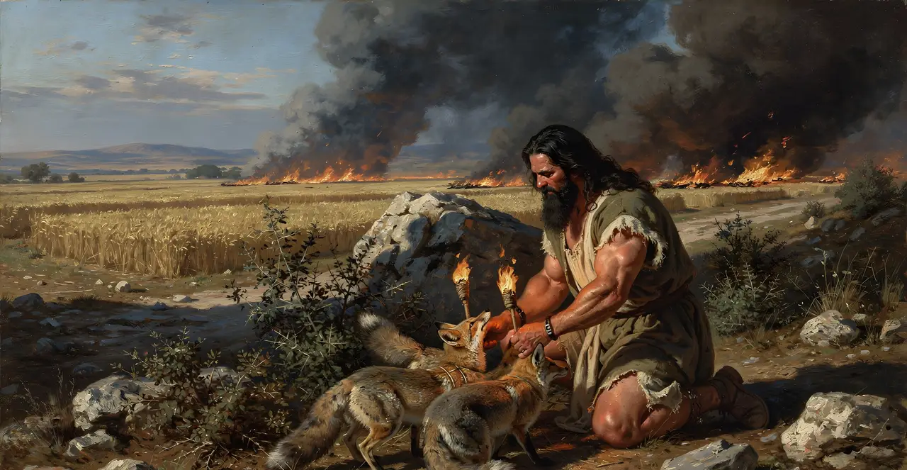 Judges 15:4-6 — Judges, oil painting · TruthPrints
