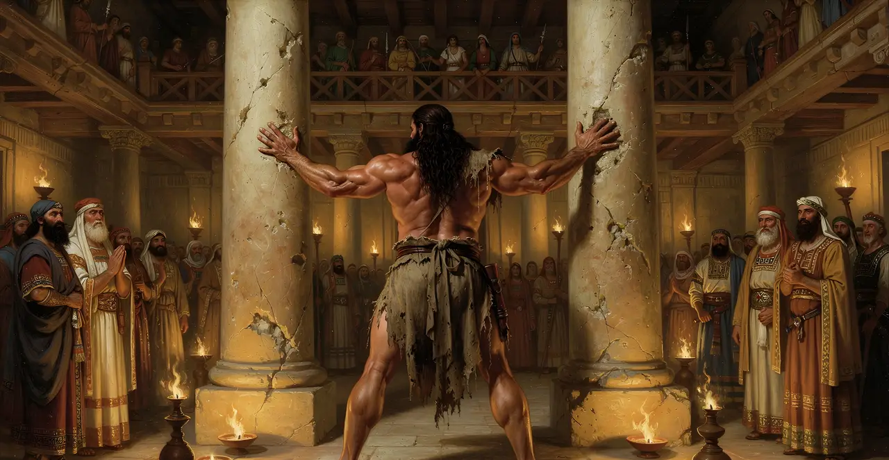 Judges 16:29-30 — Judges, oil painting · TruthPrints