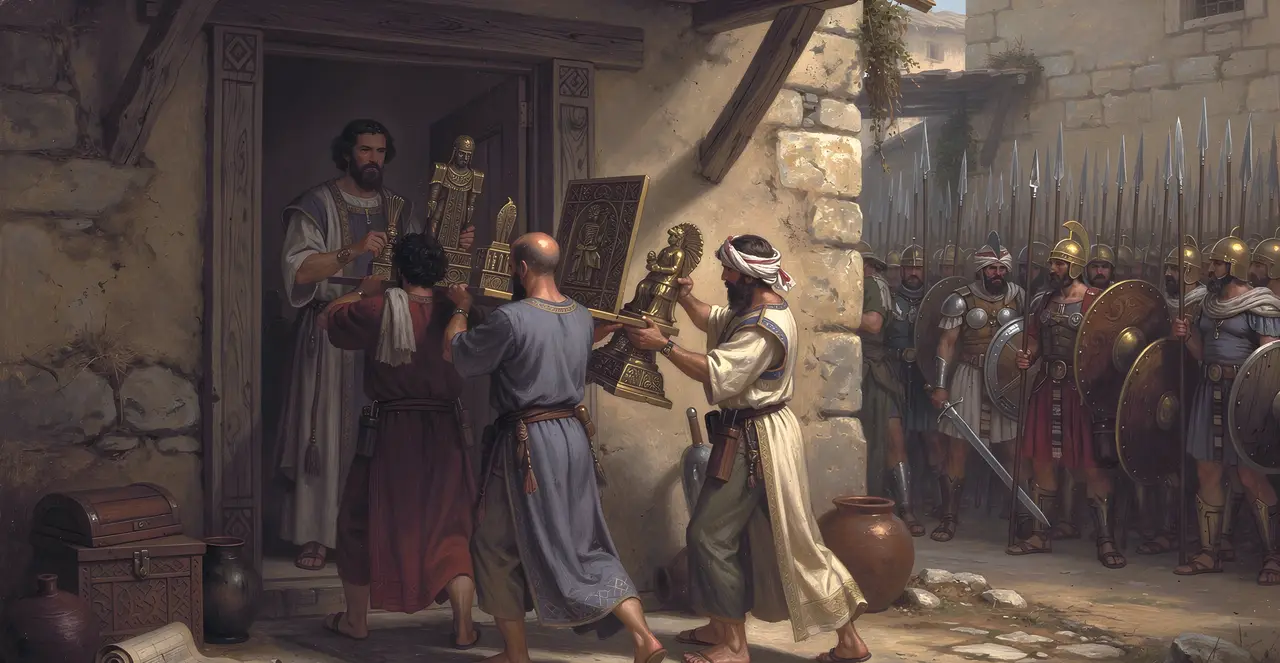 Judges 18:15-17 — Judges, oil painting · TruthPrints