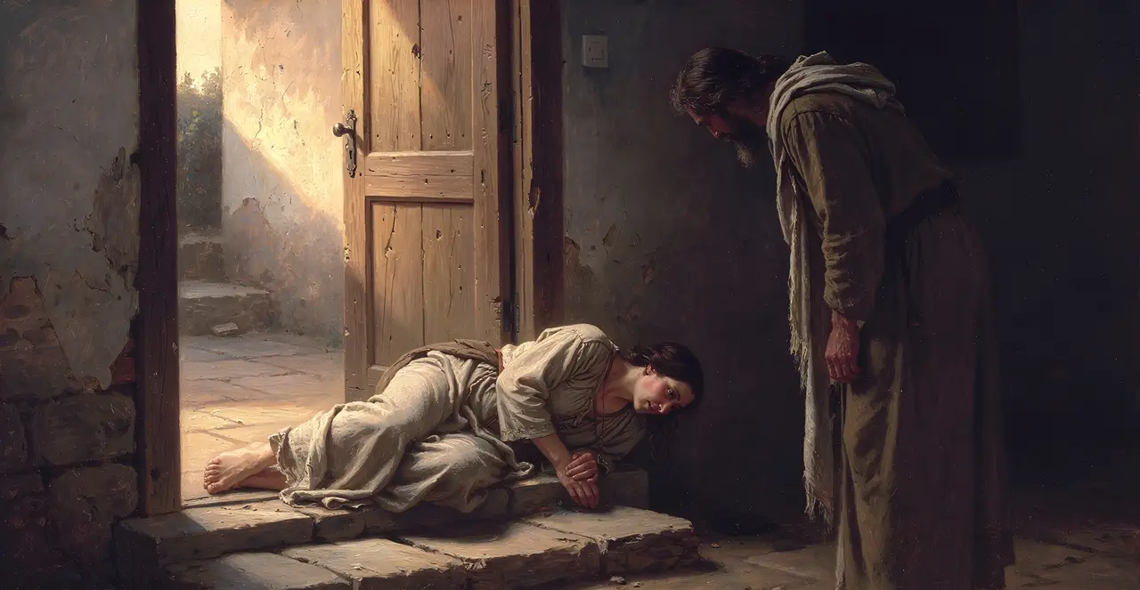 Judges 19:24-26 — Judges, oil painting · TruthPrints