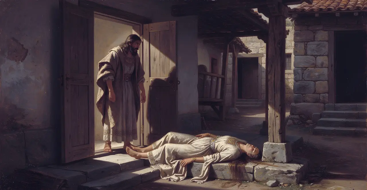 Judges 19:27-29 — Judges, oil painting · TruthPrints