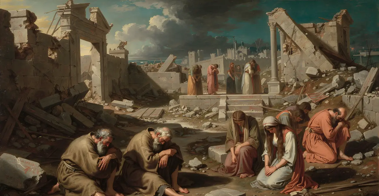 Lamentations 2:9-10 — Lamentations, oil painting · TruthPrints