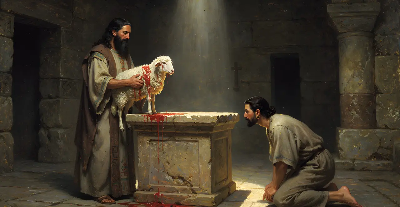 Leviticus 14:13-14 — Leviticus, oil painting · TruthPrints
