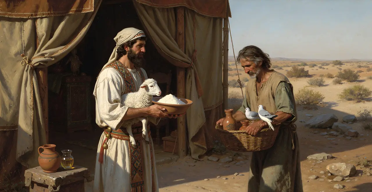 Leviticus 14:21-23 — Leviticus, oil painting · TruthPrints