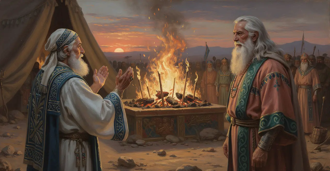 Leviticus 9:22-24 — Leviticus, oil painting · TruthPrints