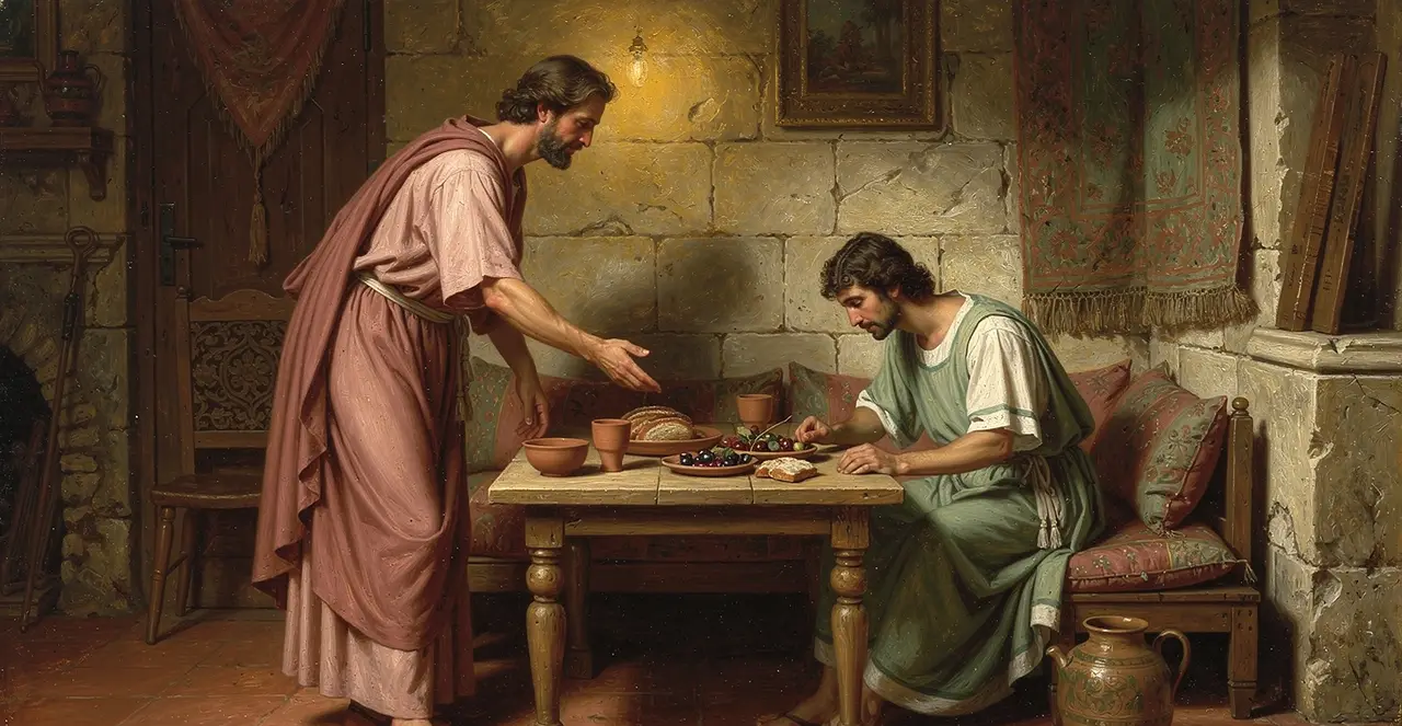 Luke 14:10-12 — Luke, oil painting · TruthPrints