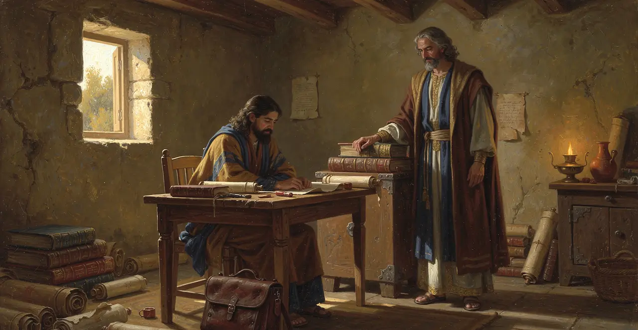 Luke 14:27-31 — Luke, oil painting · TruthPrints