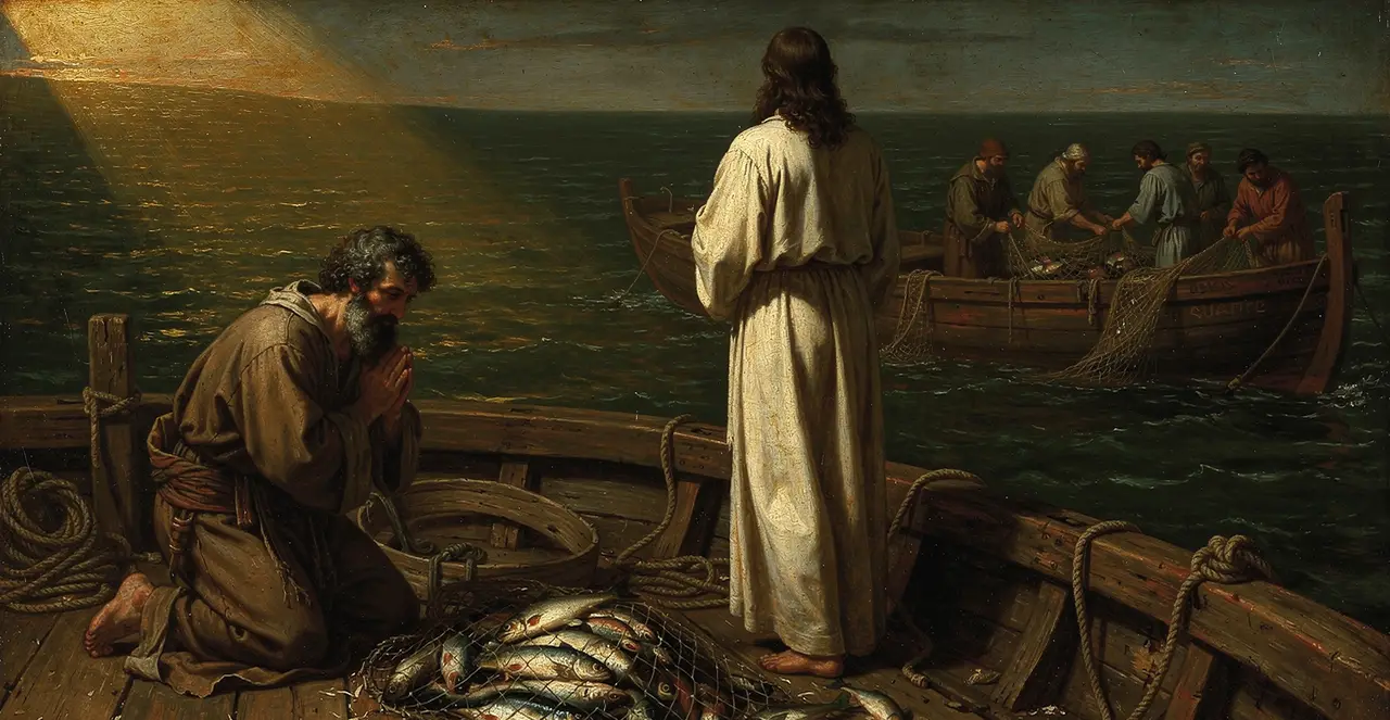 Luke 5:5-9 — Luke, oil painting · TruthPrints