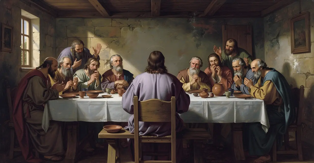 Mark 14:18-21 — Mark, oil painting · TruthPrints