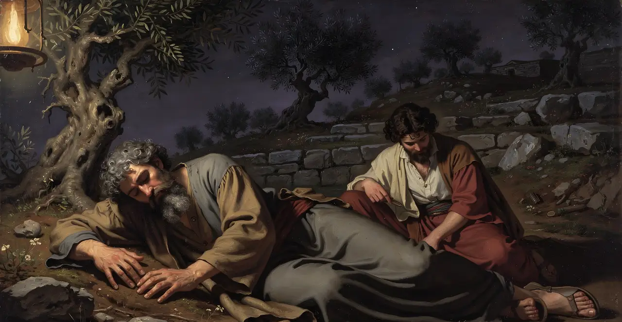 Mark 14:37-41 — Mark, oil painting · TruthPrints
