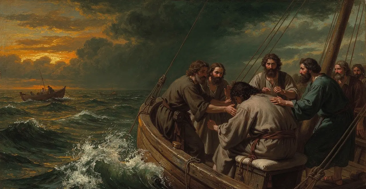 Mark 4:34-38 — Mark, oil painting · TruthPrints