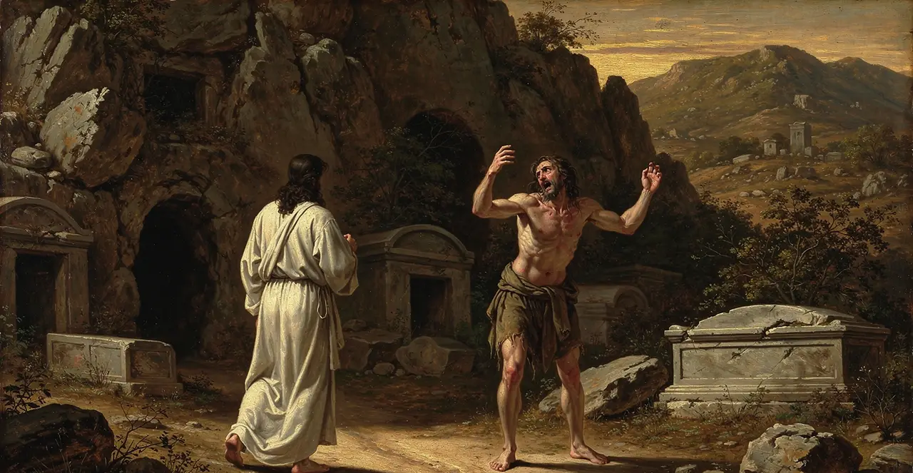 Mark 5:1-5 — Mark, oil painting · TruthPrints