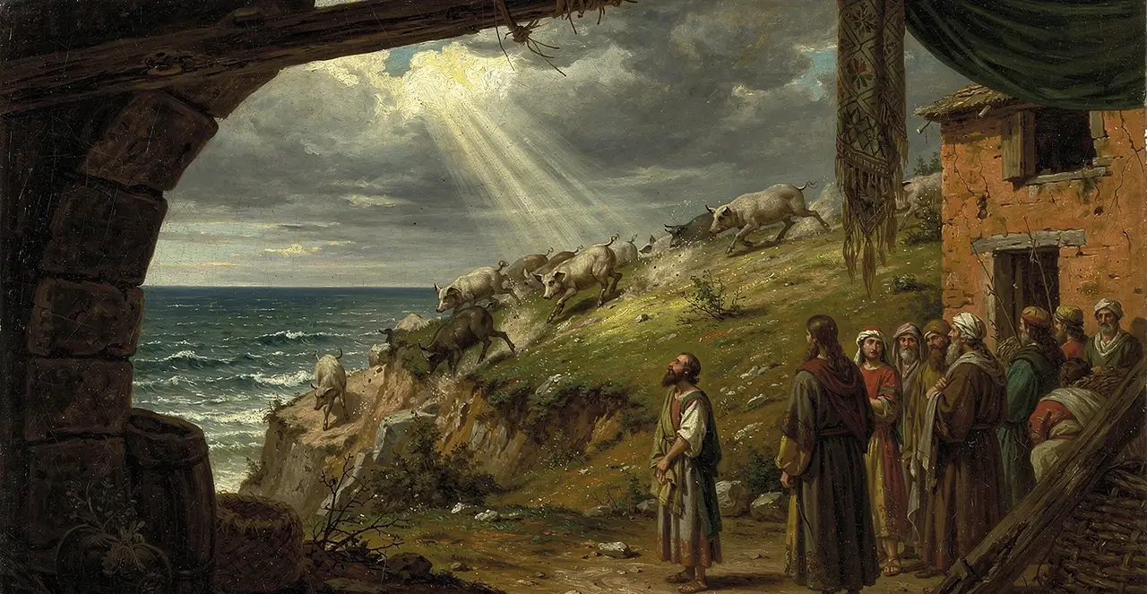 Mark 5:12-14 — Mark, oil painting · TruthPrints