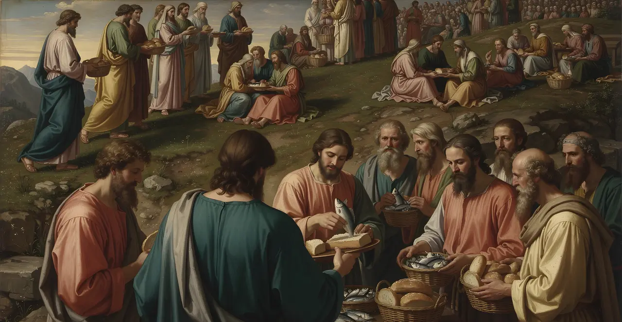 Mark 6:38-43 — Mark, oil painting · TruthPrints