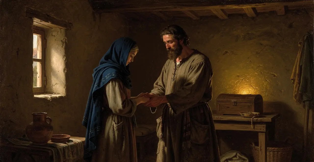 Matthew 1:23-25 — Matthew, oil painting · TruthPrints
