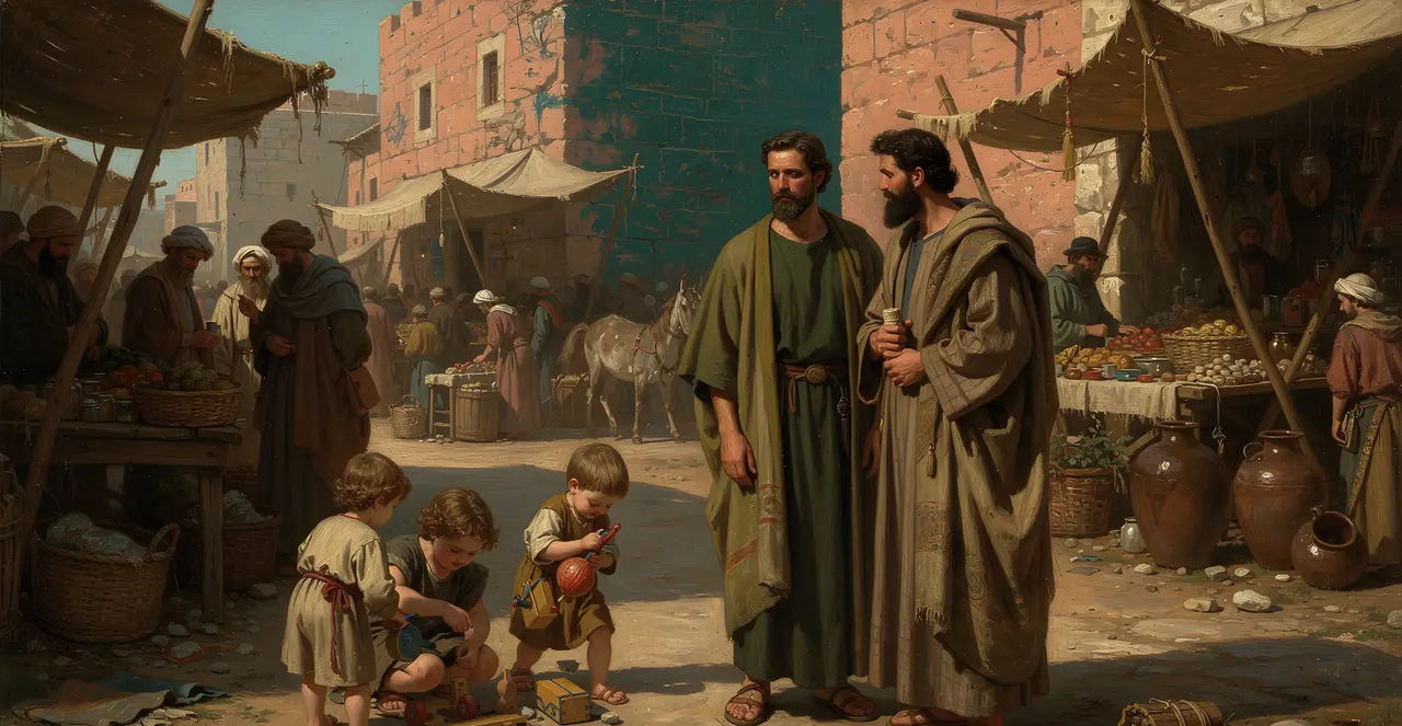 Matthew 11:16-20 — Matthew, oil painting · TruthPrints