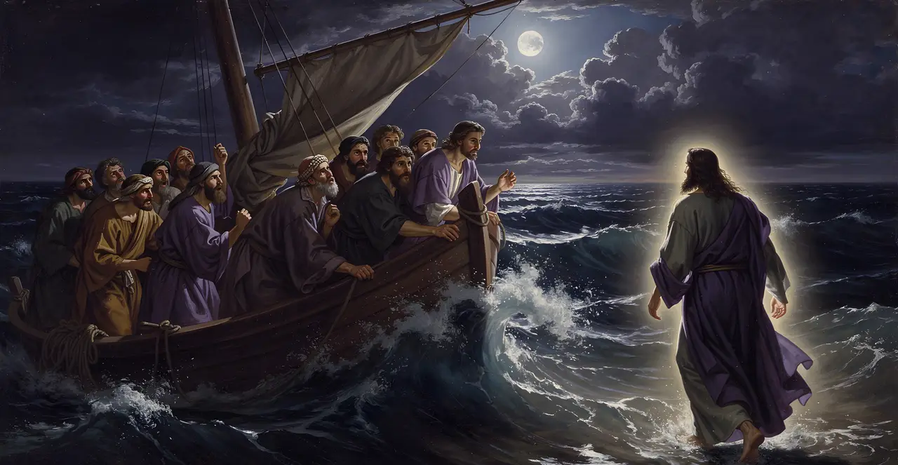Matthew 14:22-26 — Matthew, oil painting · TruthPrints