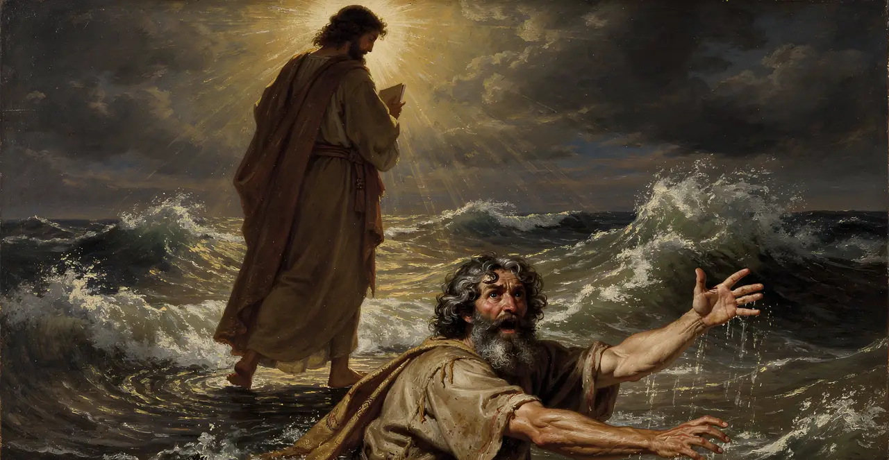 Matthew 14:27-32 — Matthew, oil painting · TruthPrints