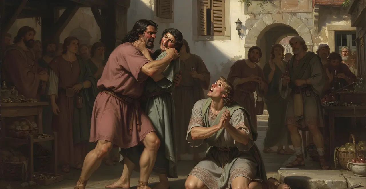 Matthew 18:27-30 — Matthew, oil painting · TruthPrints