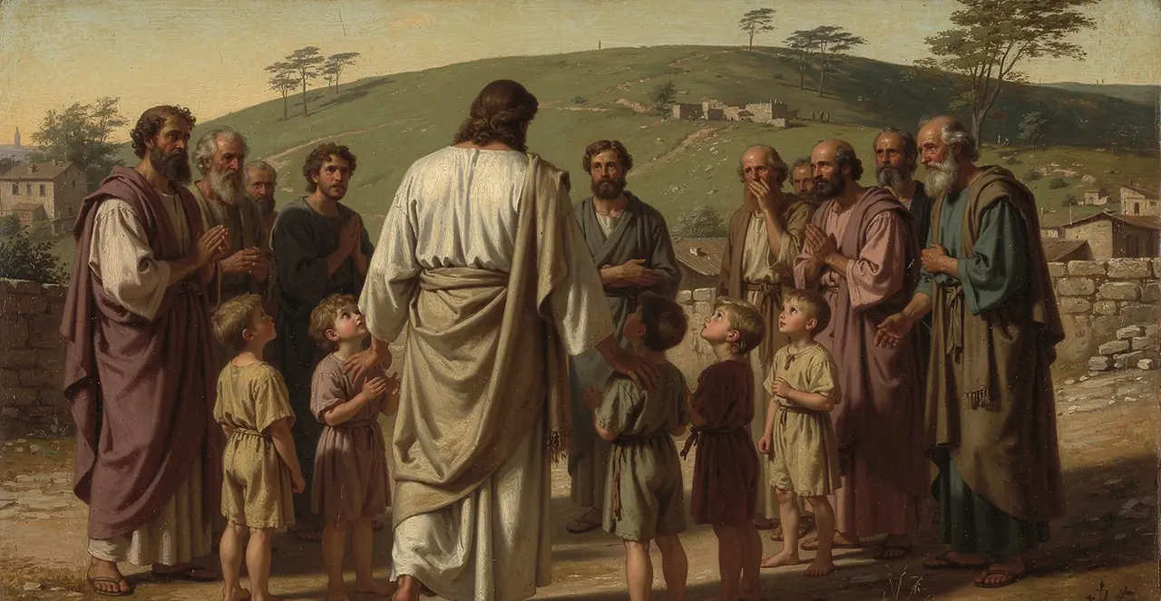 Matthew 19:13-17 — Matthew, oil painting · TruthPrints