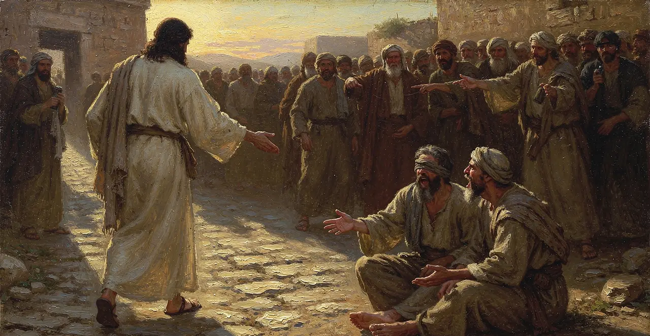 Matthew 20:30-34 — Matthew, oil painting · TruthPrints