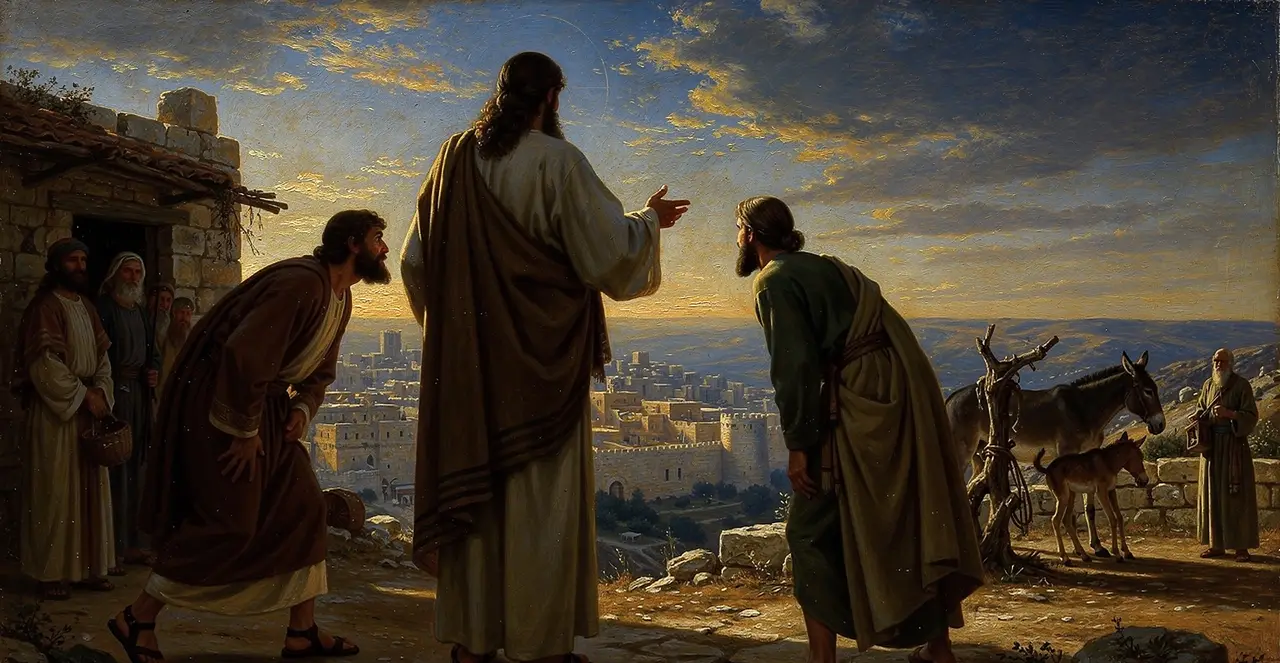 Matthew 21:1-4 — Matthew, oil painting · TruthPrints