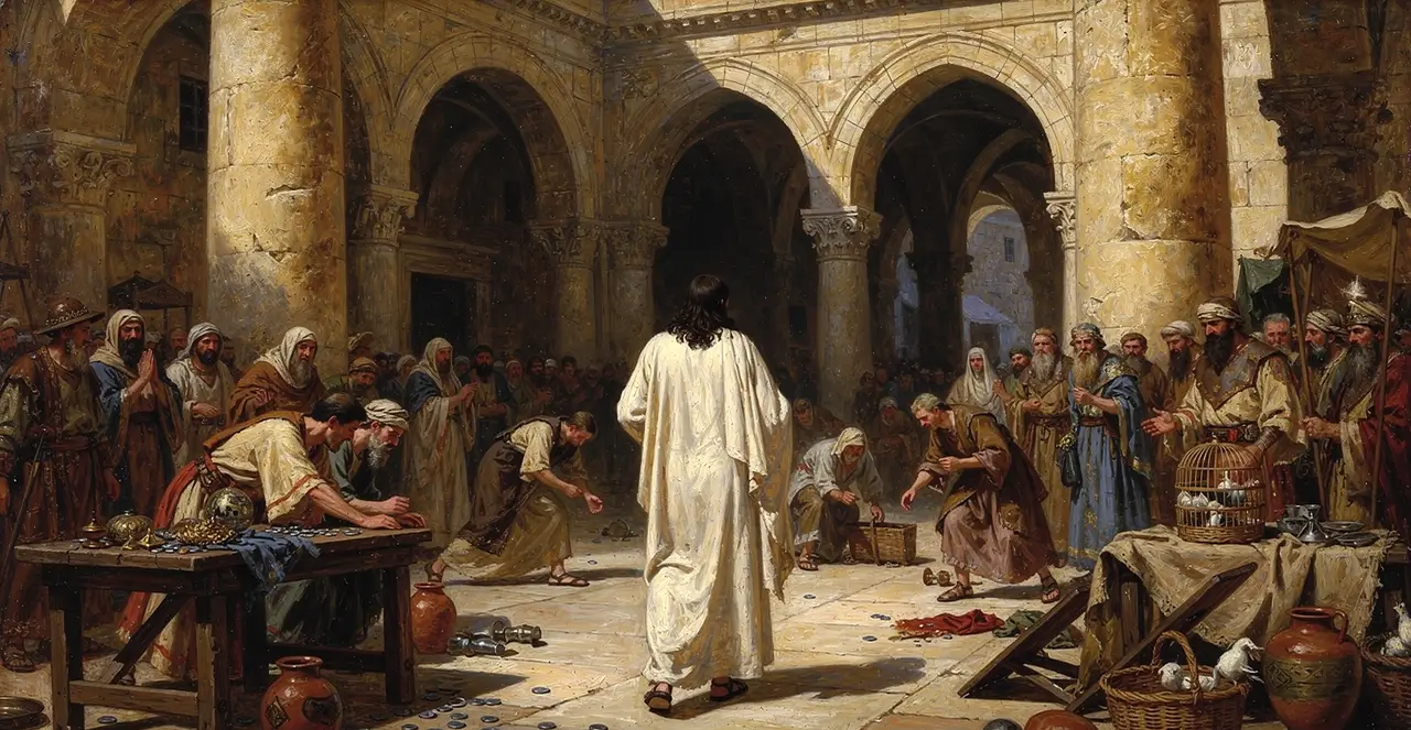 Matthew 21:10-14 — Matthew, oil painting · TruthPrints