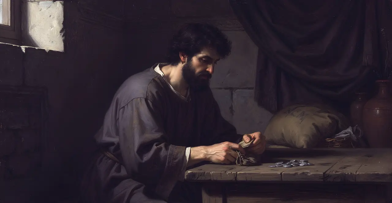 Matthew 26:13-17 — Matthew, oil painting · TruthPrints
