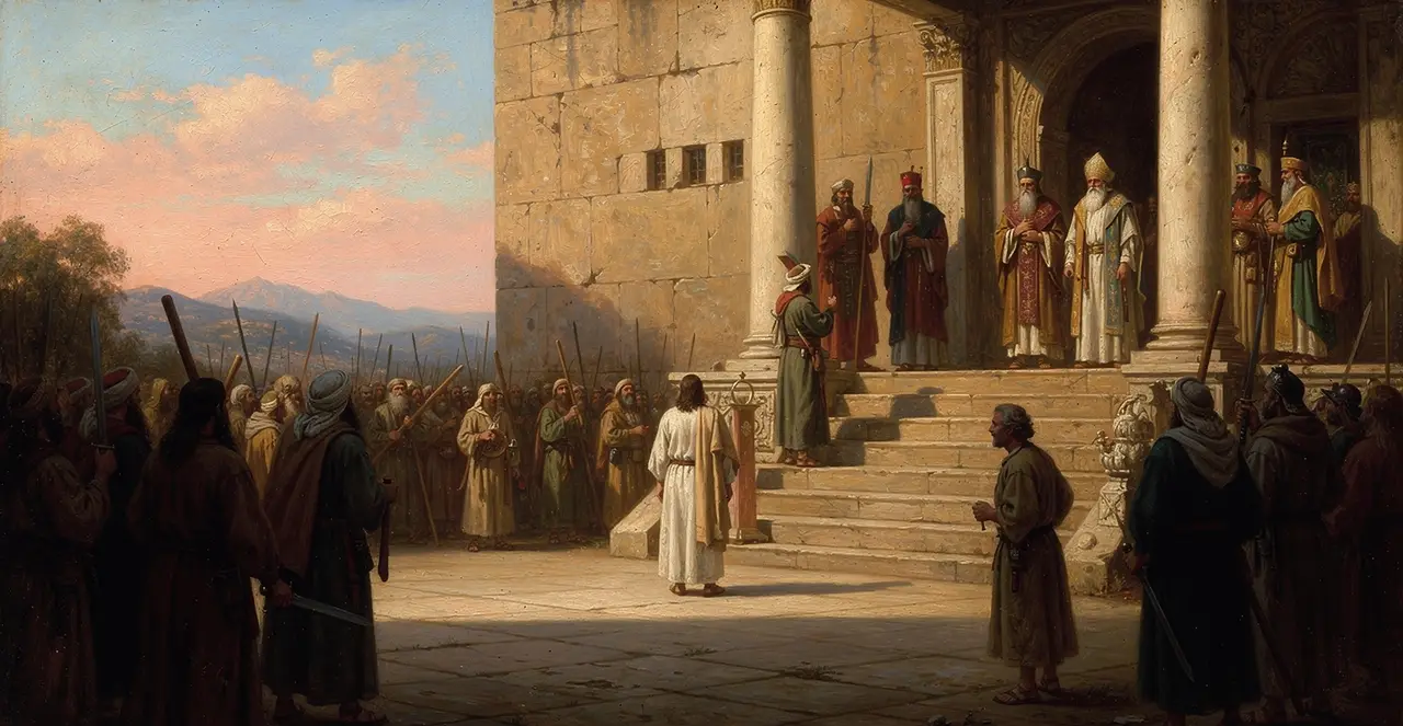 Matthew 26:55-58 — Matthew, oil painting · TruthPrints