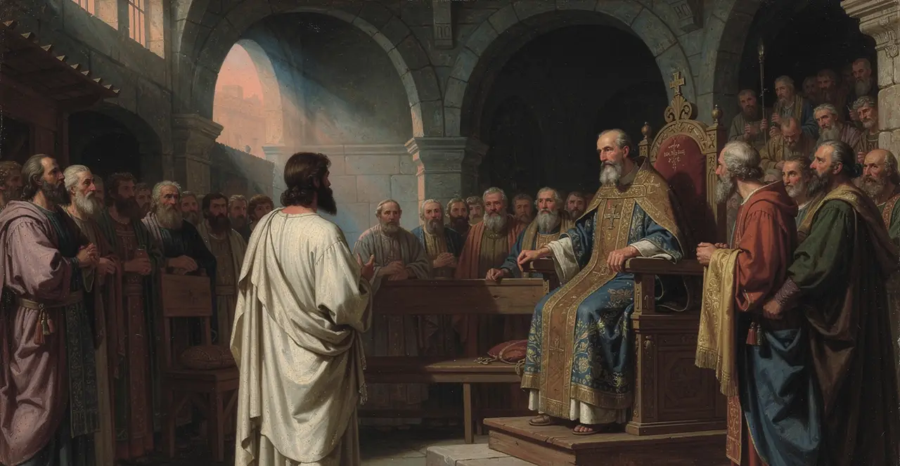 Matthew 26:59-62 — Matthew, oil painting · TruthPrints