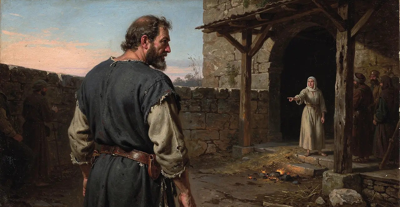 Matthew 26:67-72 — Matthew, oil painting · TruthPrints
