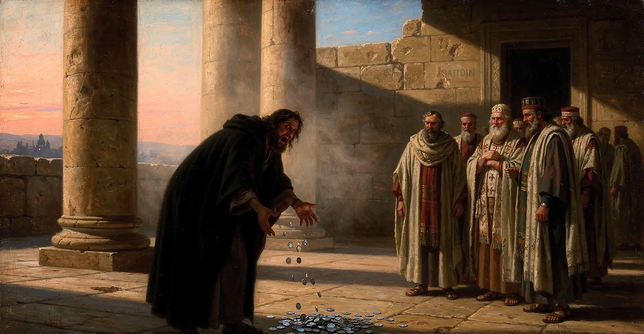 Matthew 27:1-5 — Matthew, oil painting · TruthPrints