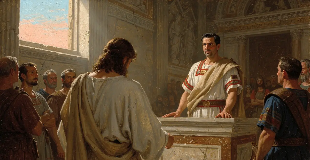 Matthew 27:11-16 — Matthew, oil painting · TruthPrints