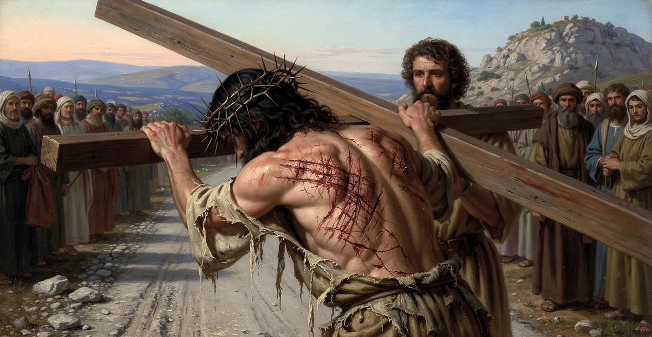 Matthew 27:31-36 — Matthew, oil painting · TruthPrints