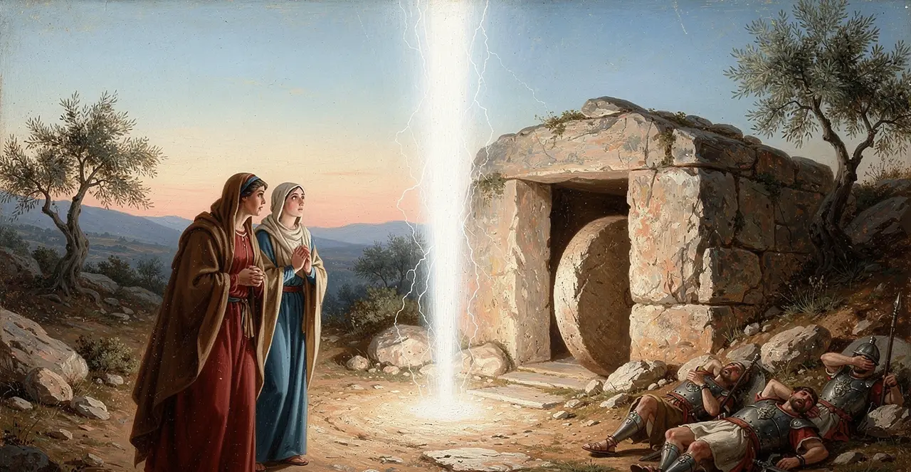 Matthew 28:1-5 — Matthew, oil painting · TruthPrints