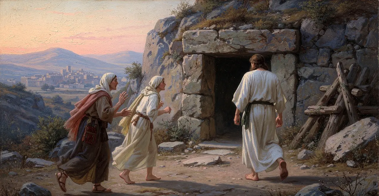 Matthew 28:6-9 — Matthew, oil painting · TruthPrints