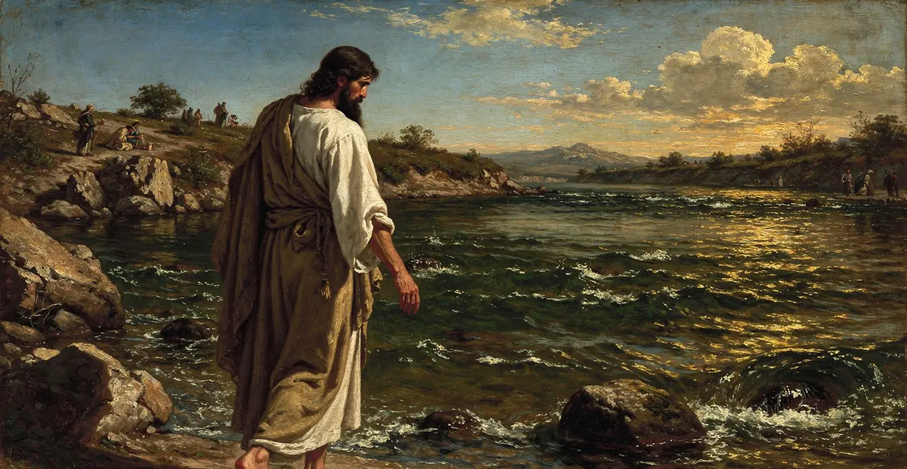 Matthew 3:11-14 — Matthew, oil painting · TruthPrints