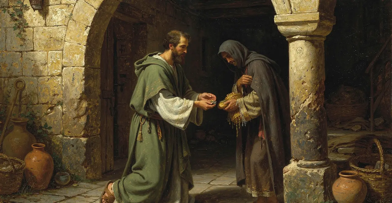 Matthew 6:1-4 — Matthew, oil painting · TruthPrints
