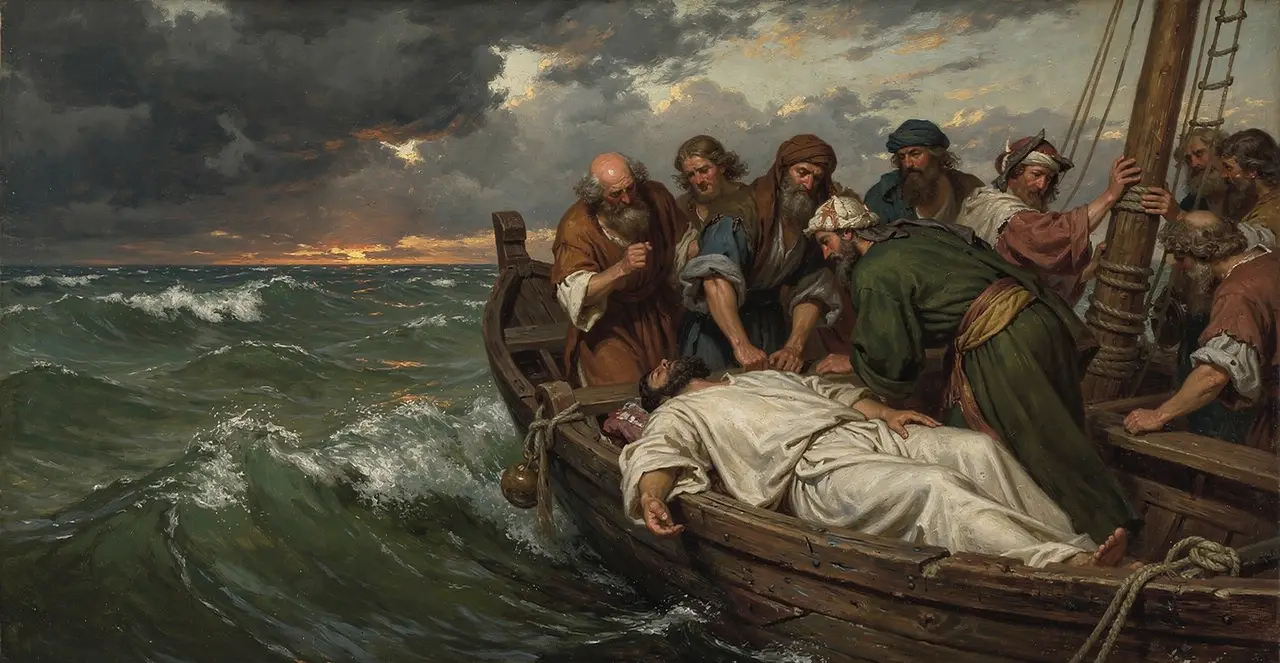 Matthew 8:21-25 — Matthew, oil painting · TruthPrints