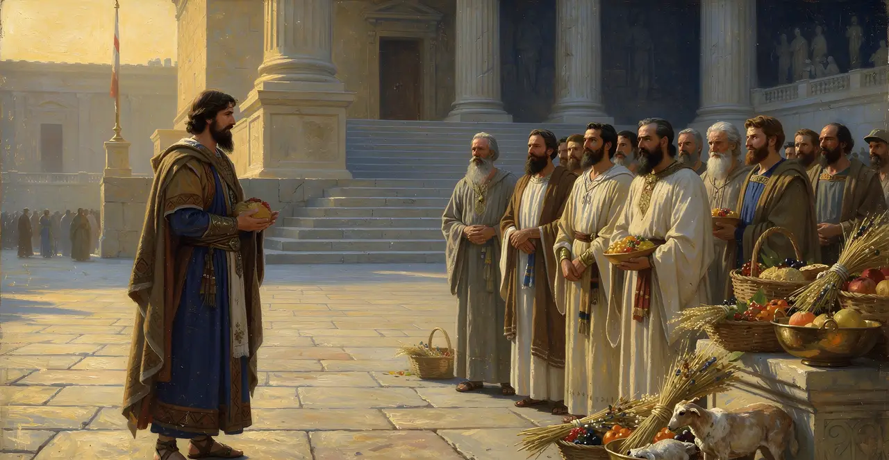 Nehemiah 10:35-36 — Nehemiah, oil painting · TruthPrints