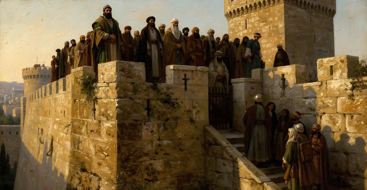 Nehemiah 12:38-40 — Nehemiah, oil painting · TruthPrints