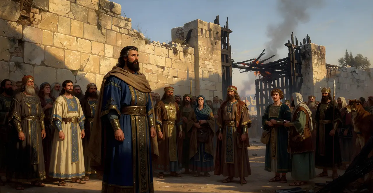 Nehemiah 2:16-17 — Nehemiah, oil painting · TruthPrints