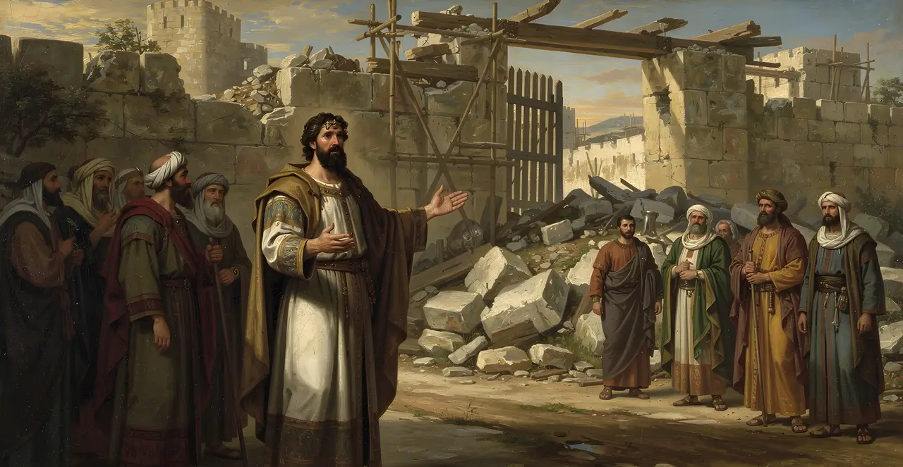 Nehemiah 2:18-19 — Nehemiah, oil painting · TruthPrints