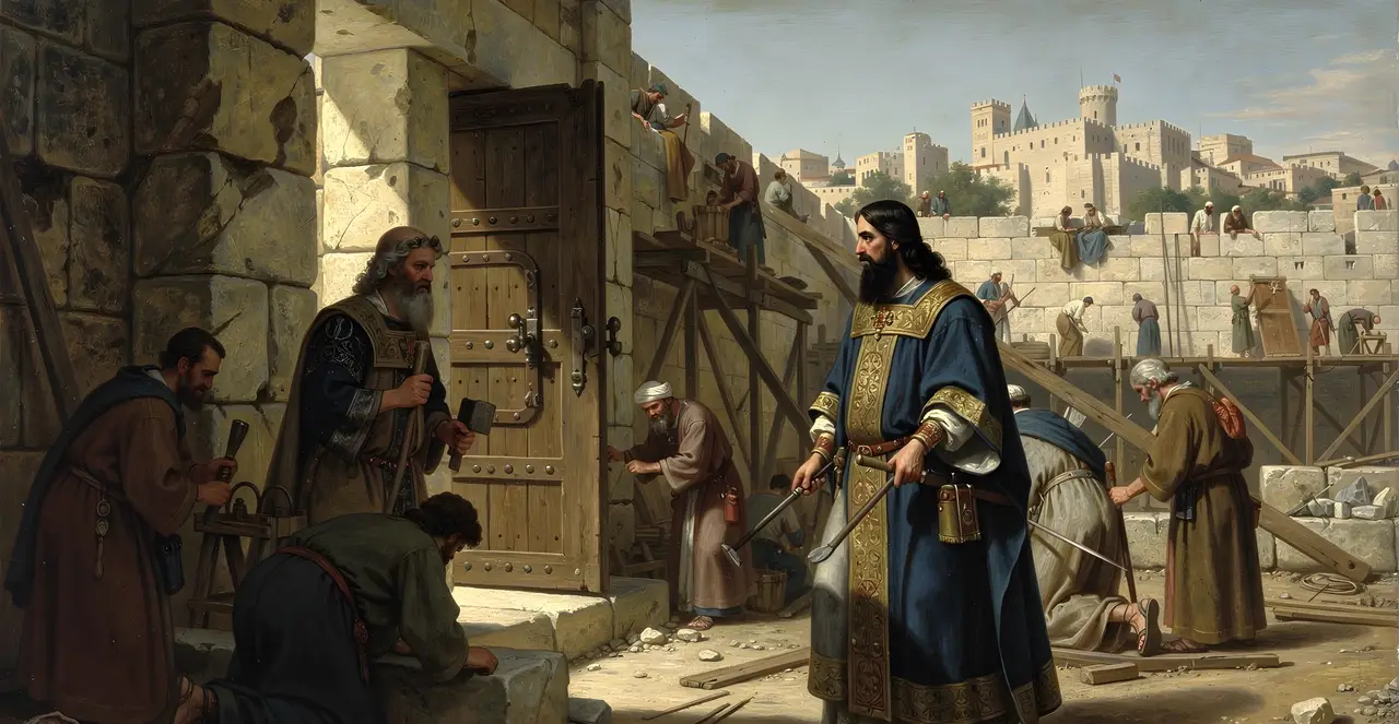 Nehemiah 3:1-3 — Nehemiah, oil painting · TruthPrints