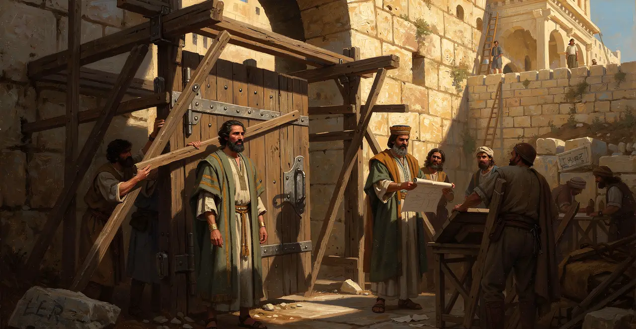 Nehemiah 3:15-16 — Nehemiah, oil painting · TruthPrints