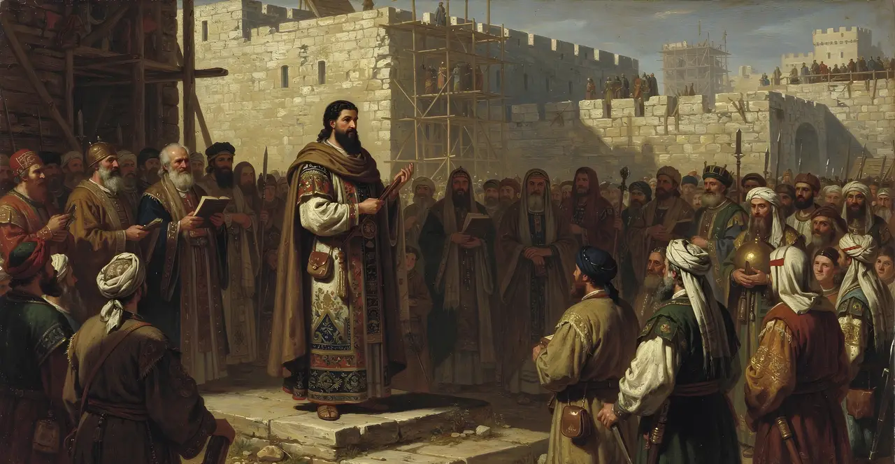 Nehemiah 7:4-6 — Nehemiah, oil painting · TruthPrints