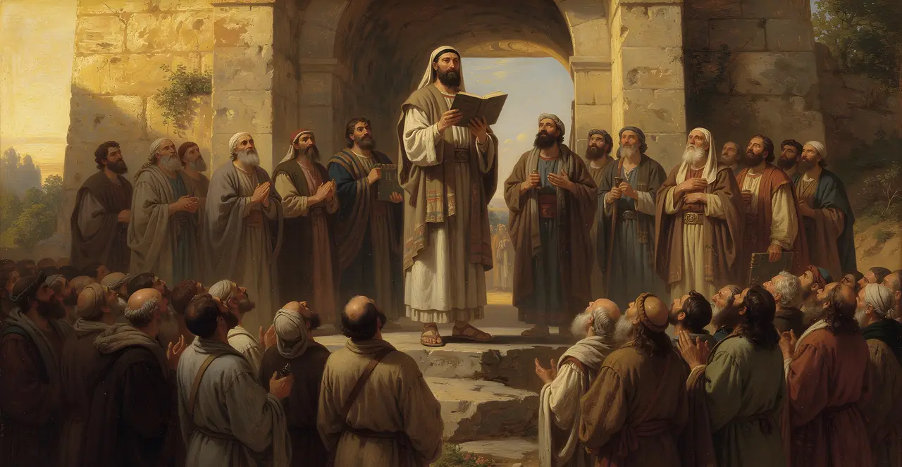 Nehemiah 8:5-7 — Nehemiah, oil painting · TruthPrints