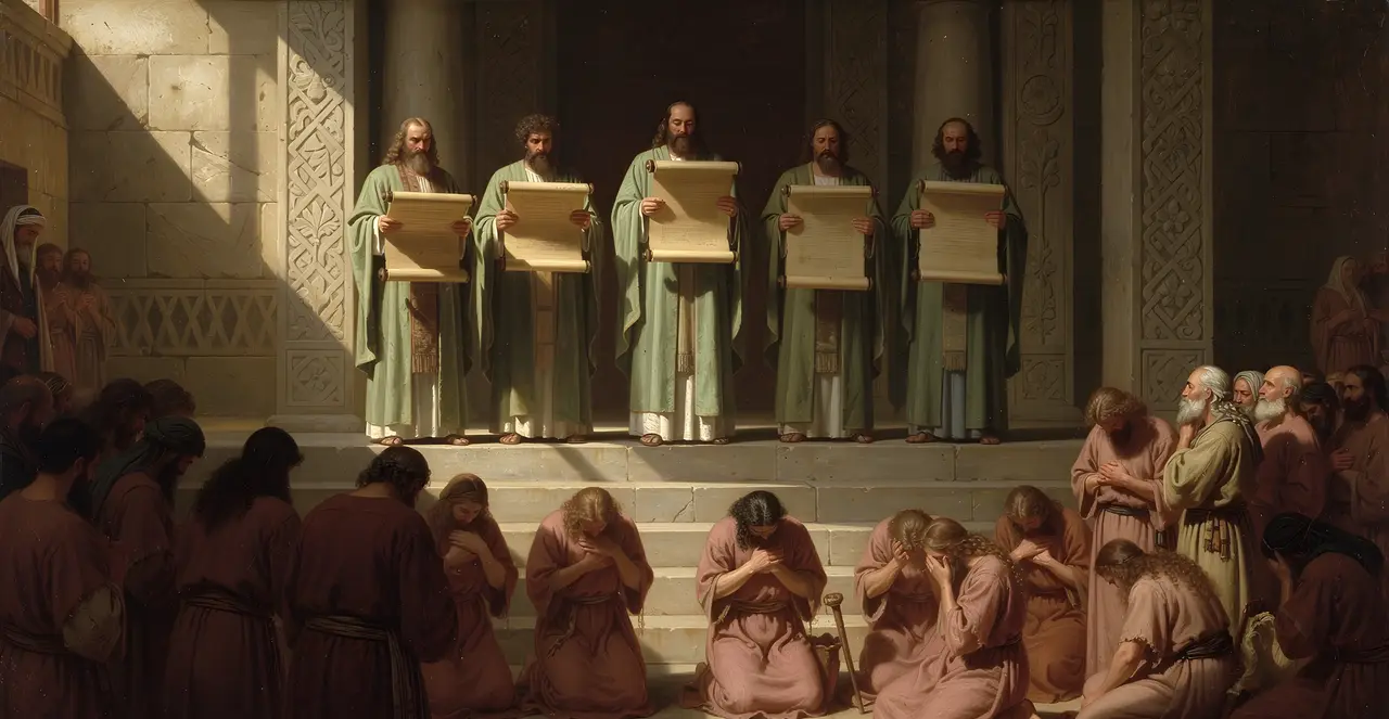 Nehemiah 9:1-4 — Nehemiah, oil painting · TruthPrints